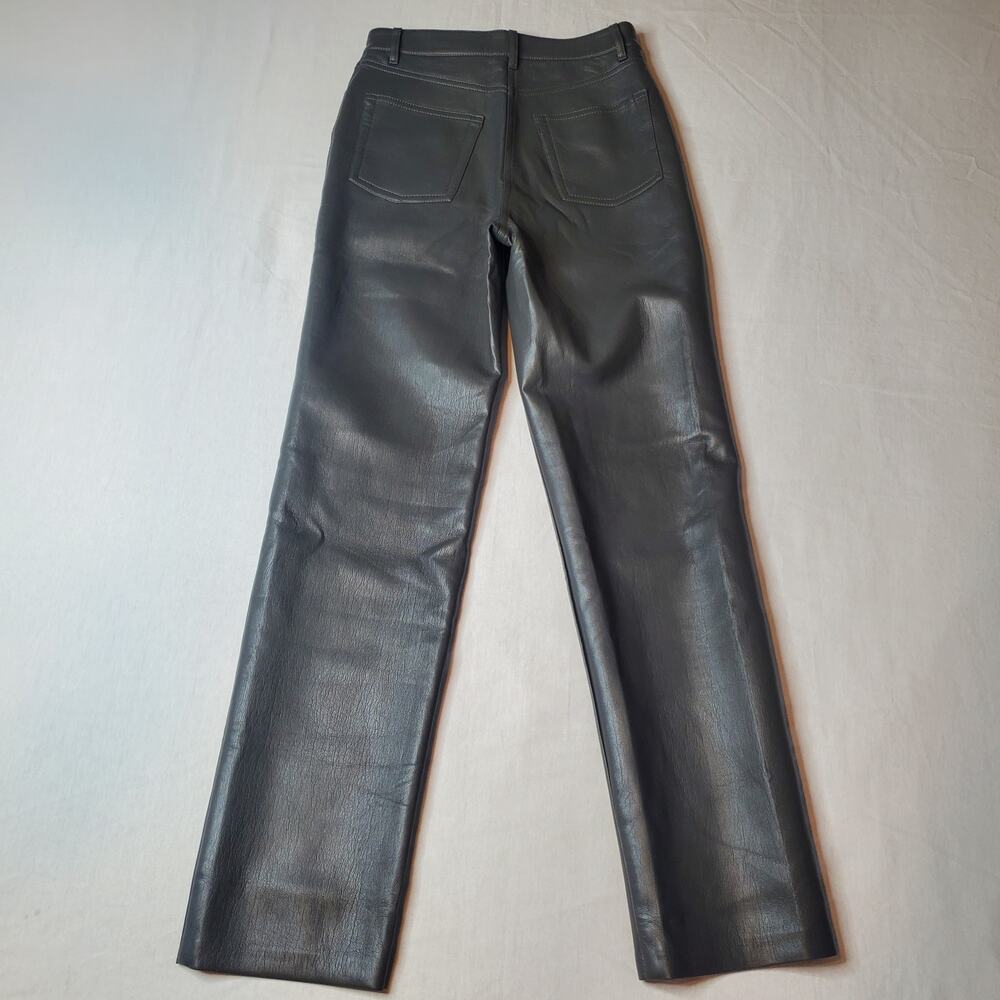 Aritzia Wilfred Women's Size 2 Melina Vegan Faux Leather Pant Gray - Picture 3 of 10